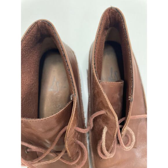 Life Stride Ankle Boots Brown Soft Leather Lace Up Round Toe Casual Women's 9M - Picture 10 of 11